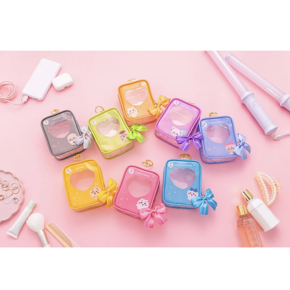 CHIIKAWA吉伊卡哇 蝴蝶結愛心娃包 透明包 遛娃包