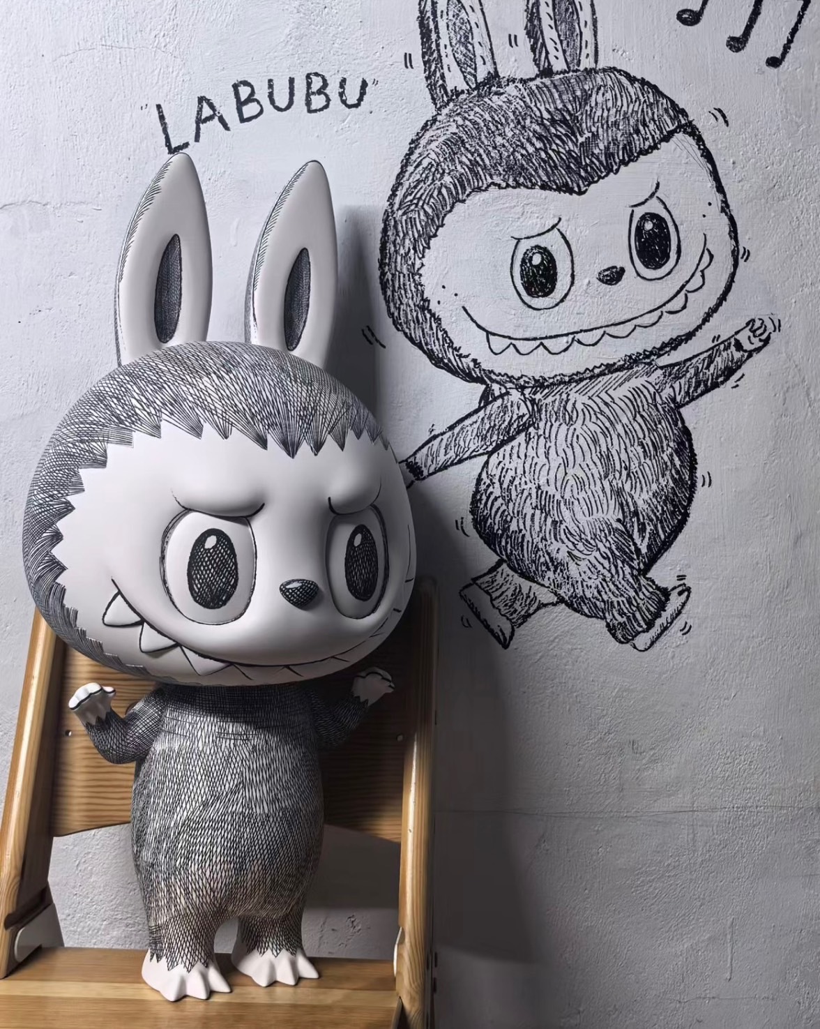 <官方正版>The Monsters LABUBU 素描 泡泡瑪特 400%