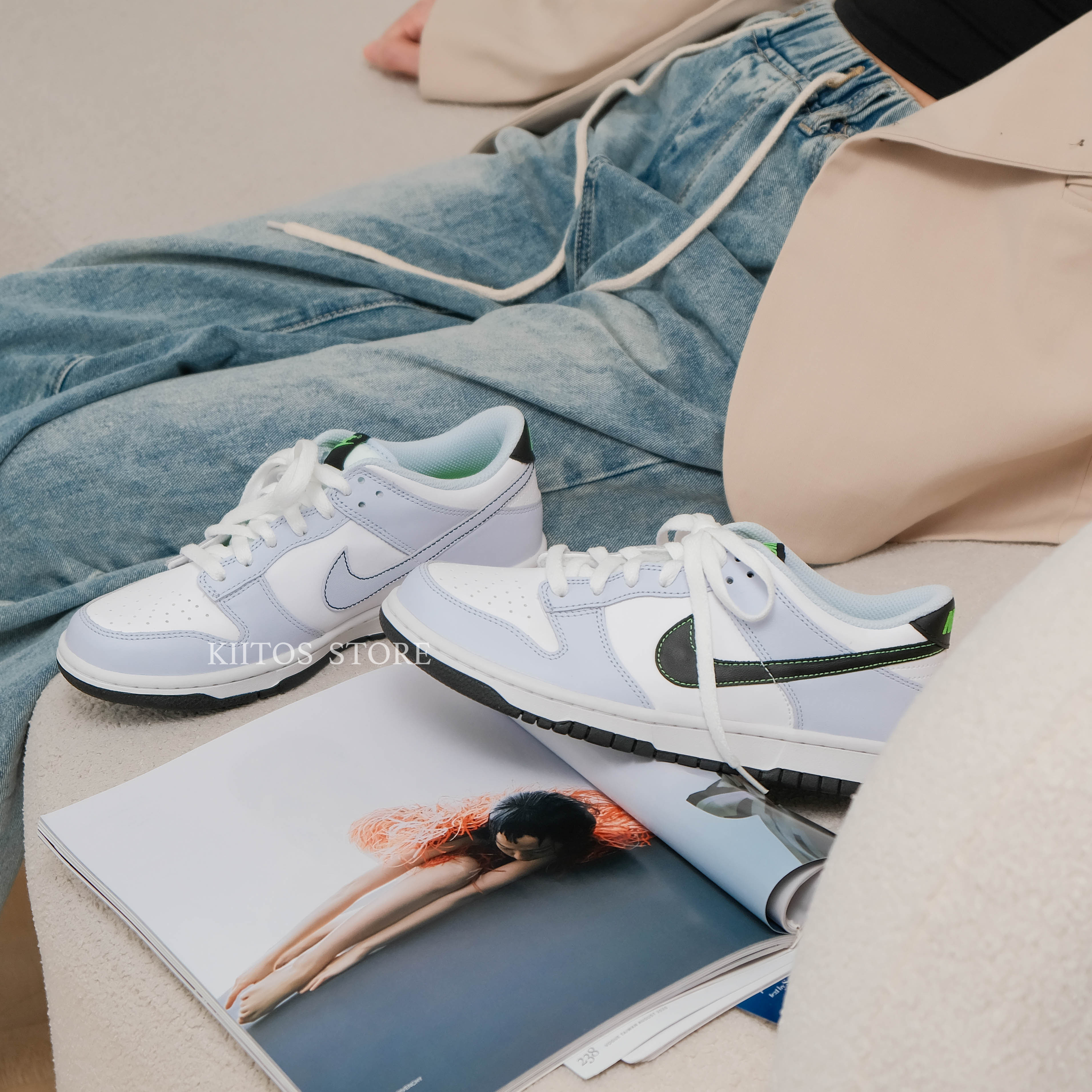 Nike Dunk Low Grey Green Strike GS 雲霧灰黑 灰綠 FB9109-107