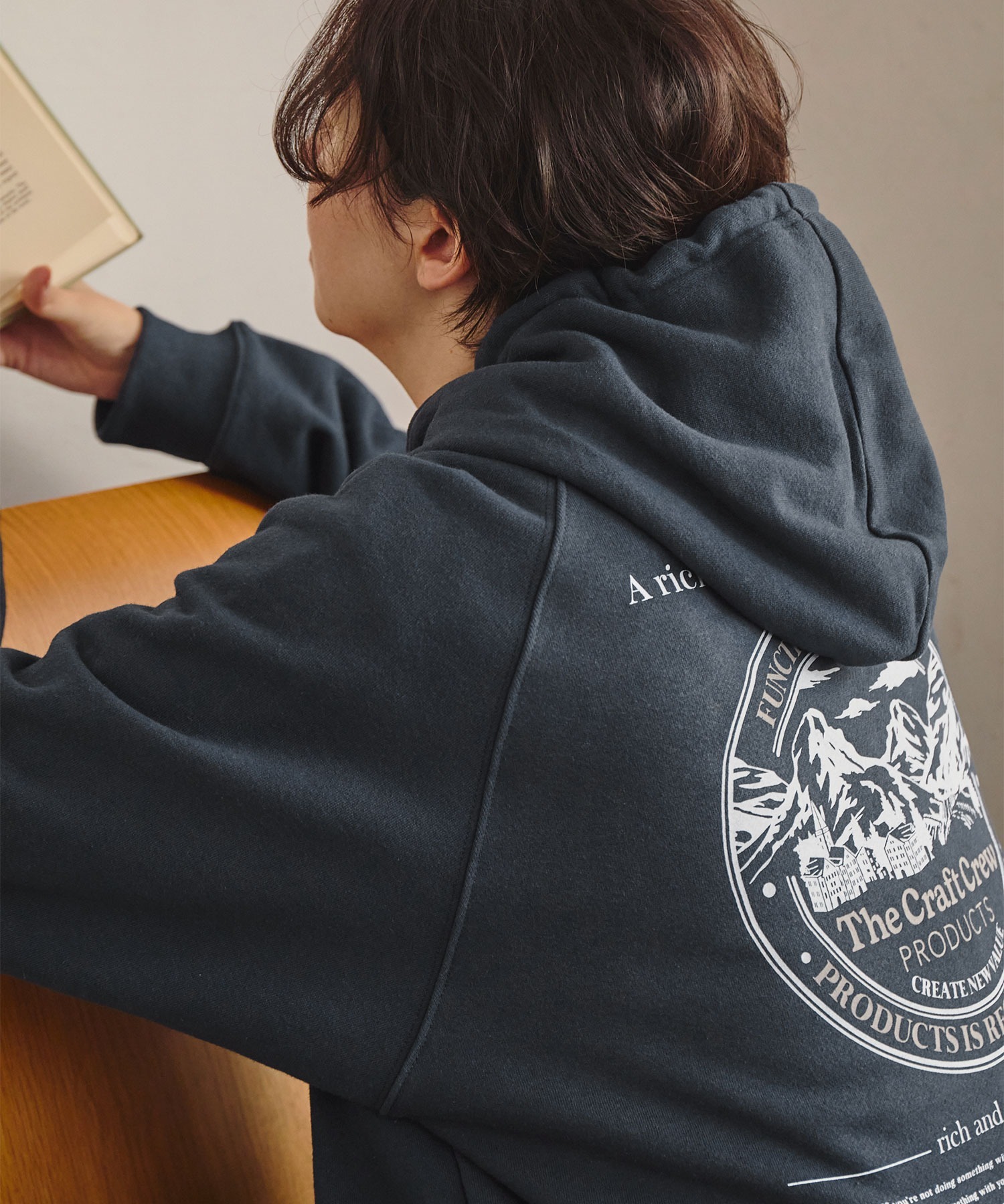 日本 The Craft Crew Products Functional Back Print Hoodie [CCPpa643]