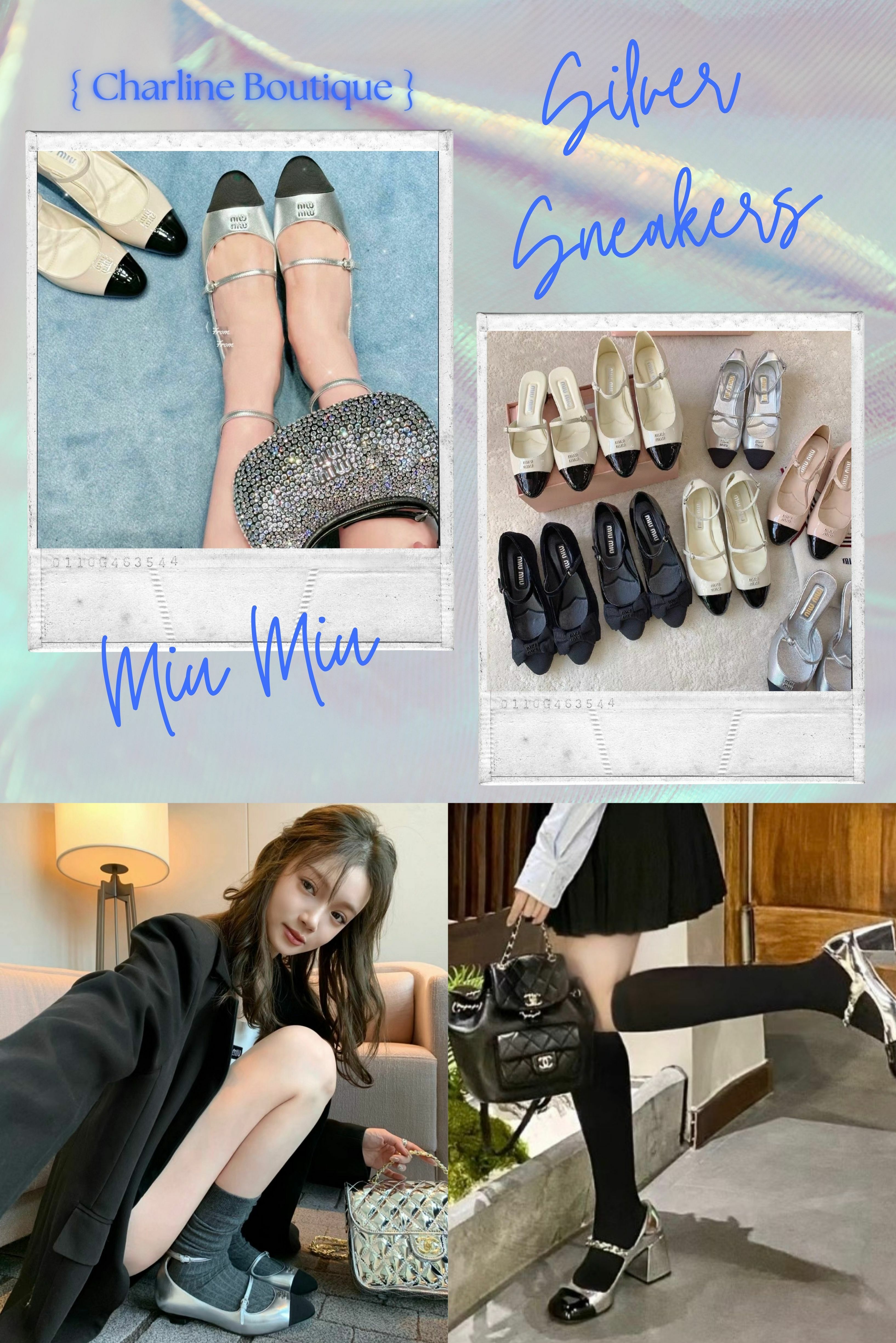 Miu Miu  Miu Miu可以說是近期最紅的品牌之一，只要你有在關注時尚圈，肯定對他都不陌生，我們這次要推薦也是最多人喜愛的就是瑪莉珍鞋系列！除了有經典的全皮銀色款還有銀蔥系列，此外鞋子的高度還有分高低跟，不同高度呈現的感覺也不同，無論是褲裝還是裙裝，都可以駕馭的妥妥的！甜酷感一秒Get，這次不得不說Miu Miu算你狠！！
