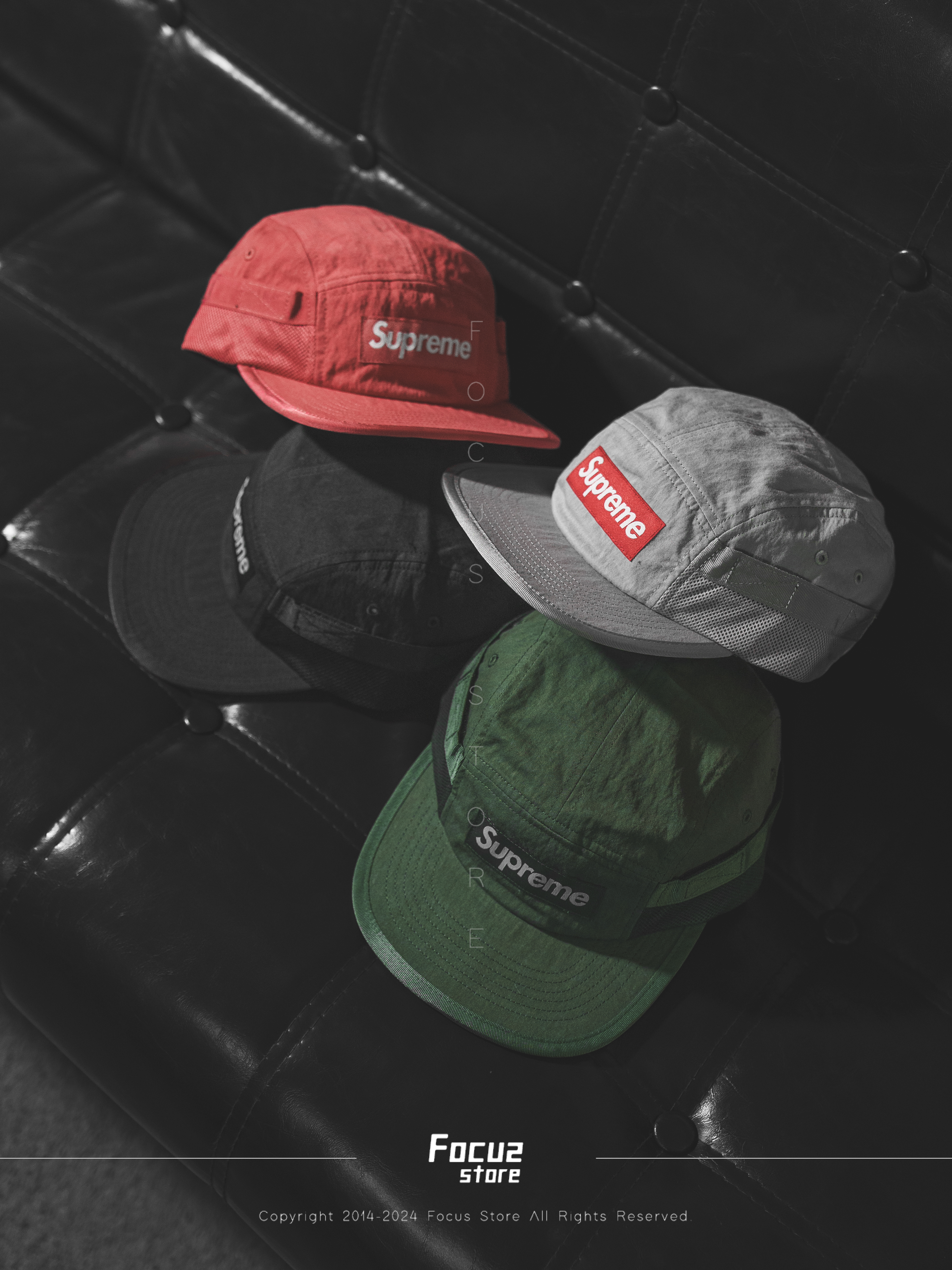【Focus Store】預購 Supreme FW24 Week6 Mesh Pocket Camp Cap 五分割帽 四色