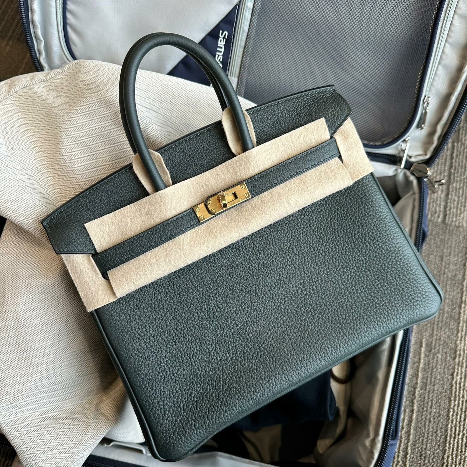 Birkin 25 04 new vert fonce cc togo W