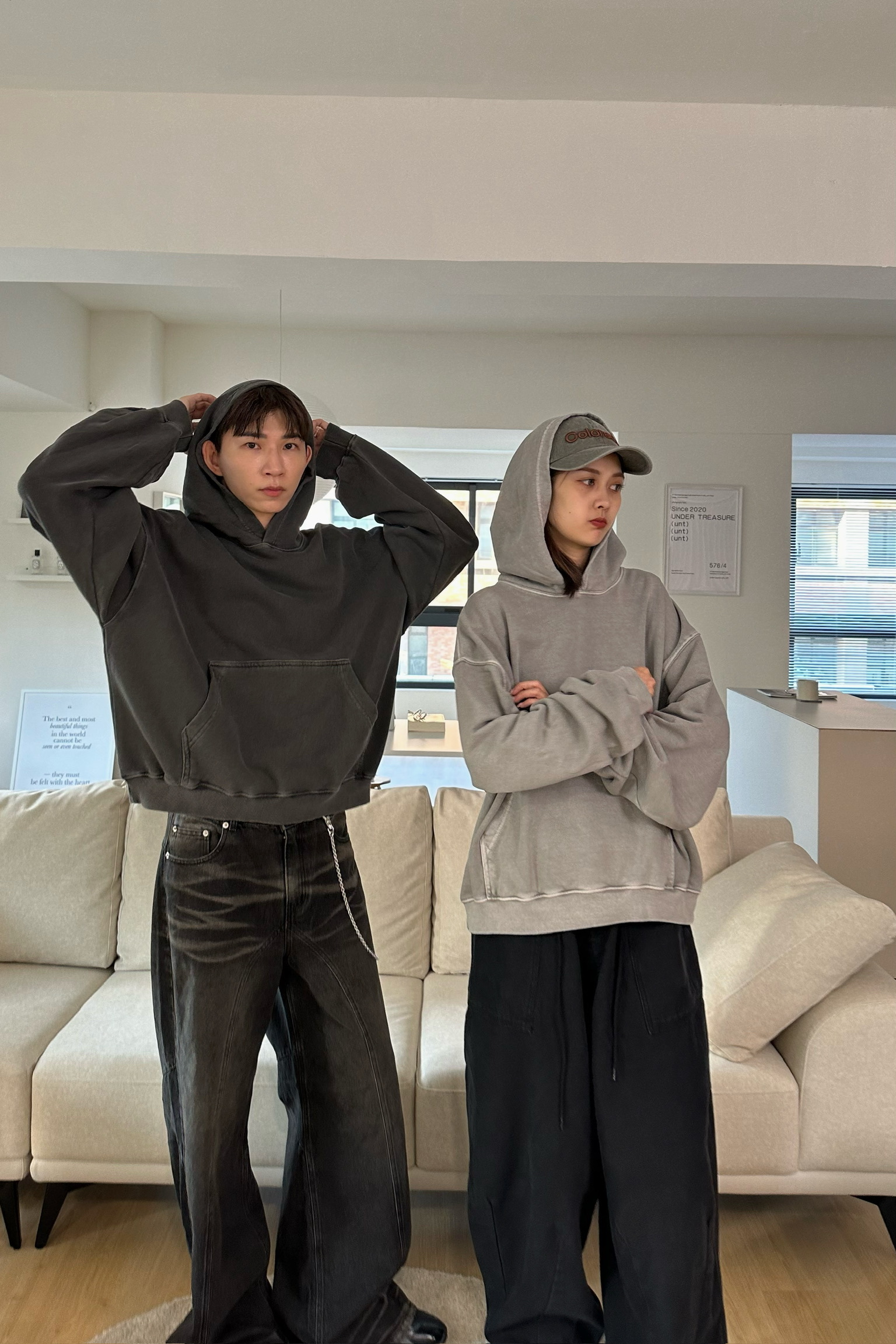 boxy洗舊短版帽Tee