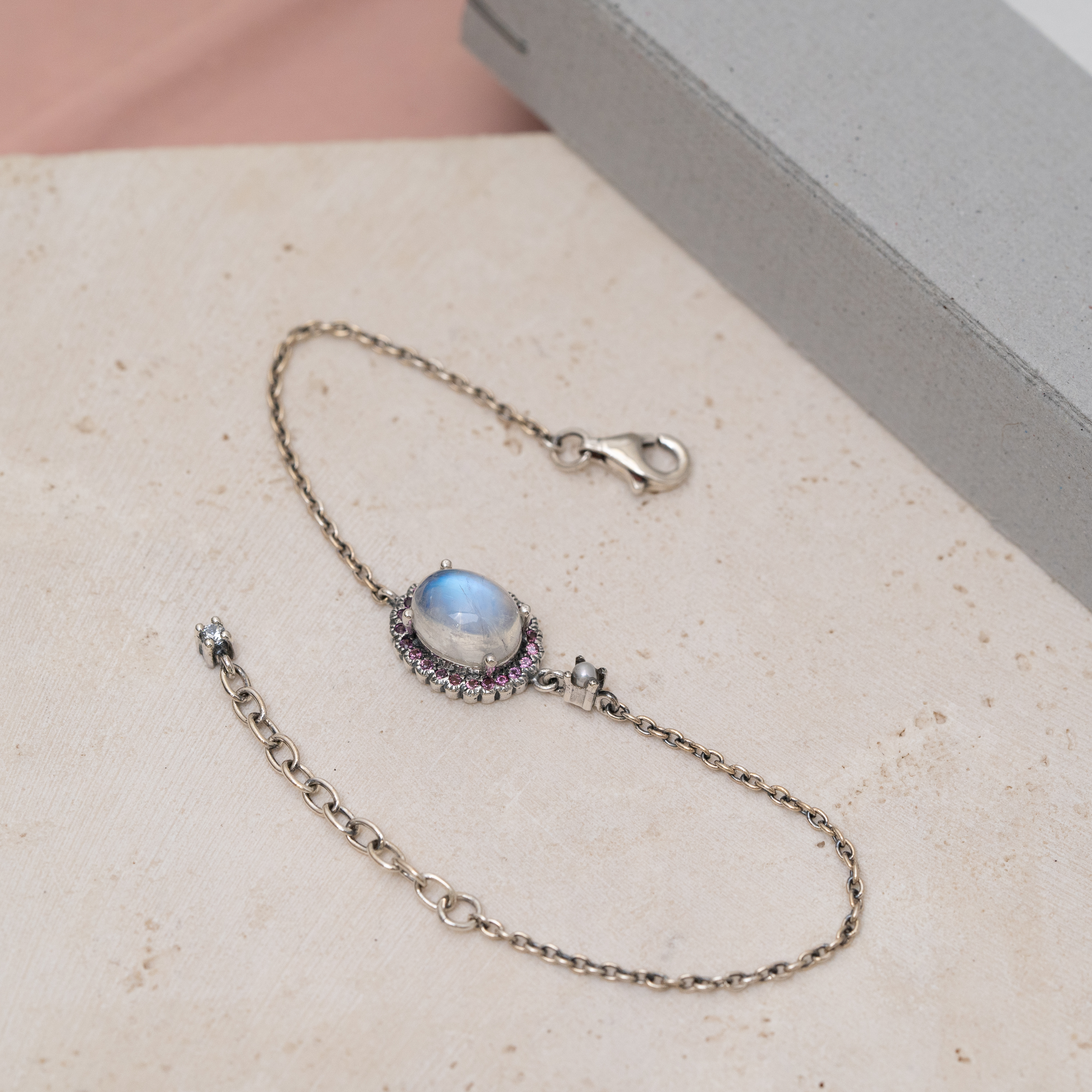 Svb140 (玫瑰石榴.彩虹月亮石）