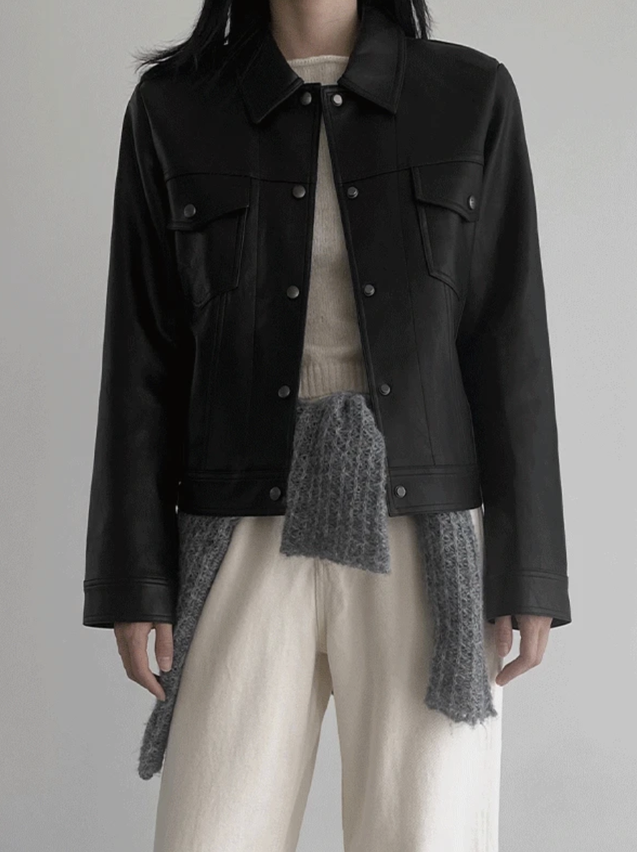 預訂｜SLOWAND #SLOWMADE Premium Leather Pocket Jacket (2 Color)