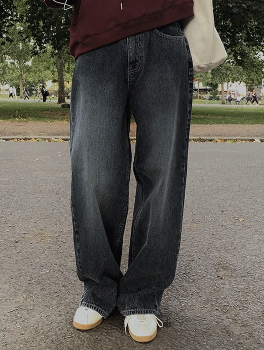 預訂｜SLOWAND #SLOWMADE Corduroy Washed Wide Denim Pants (2 Color) (2 Length)