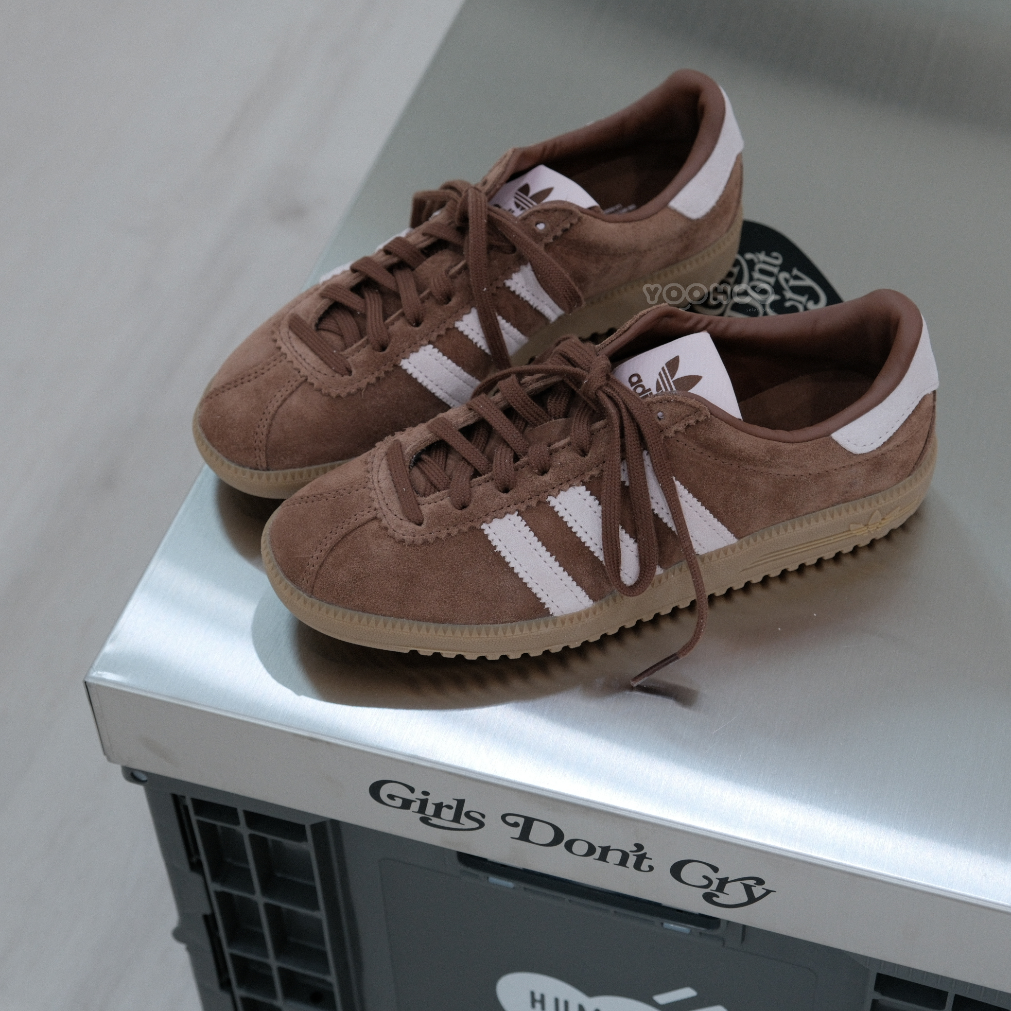 現貨，25CM┃adidas ORIGINALS BERMUDA  麂皮 泰迪熊 棕色