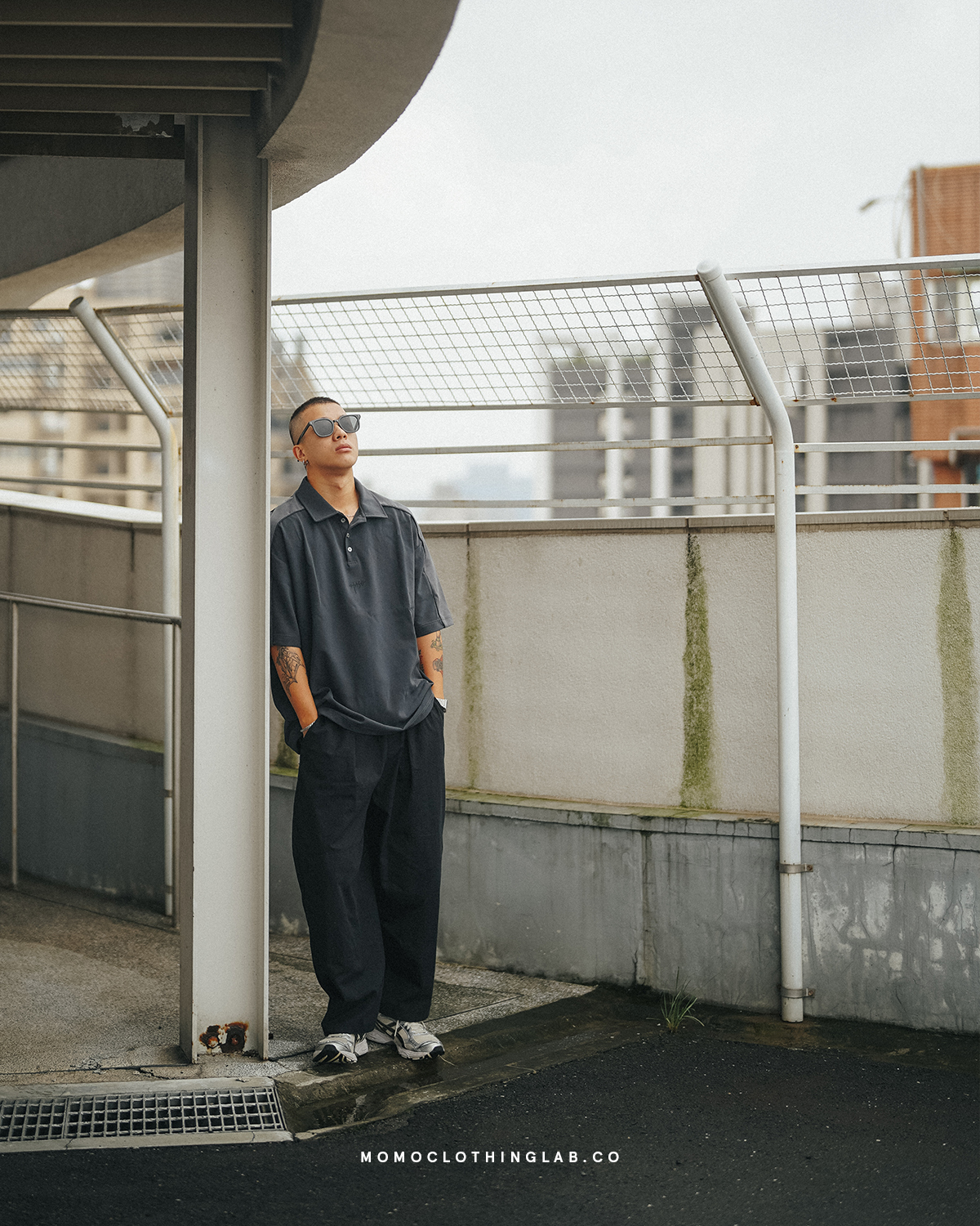 Hasosra Cheshvan thorns polo 拼接短袖