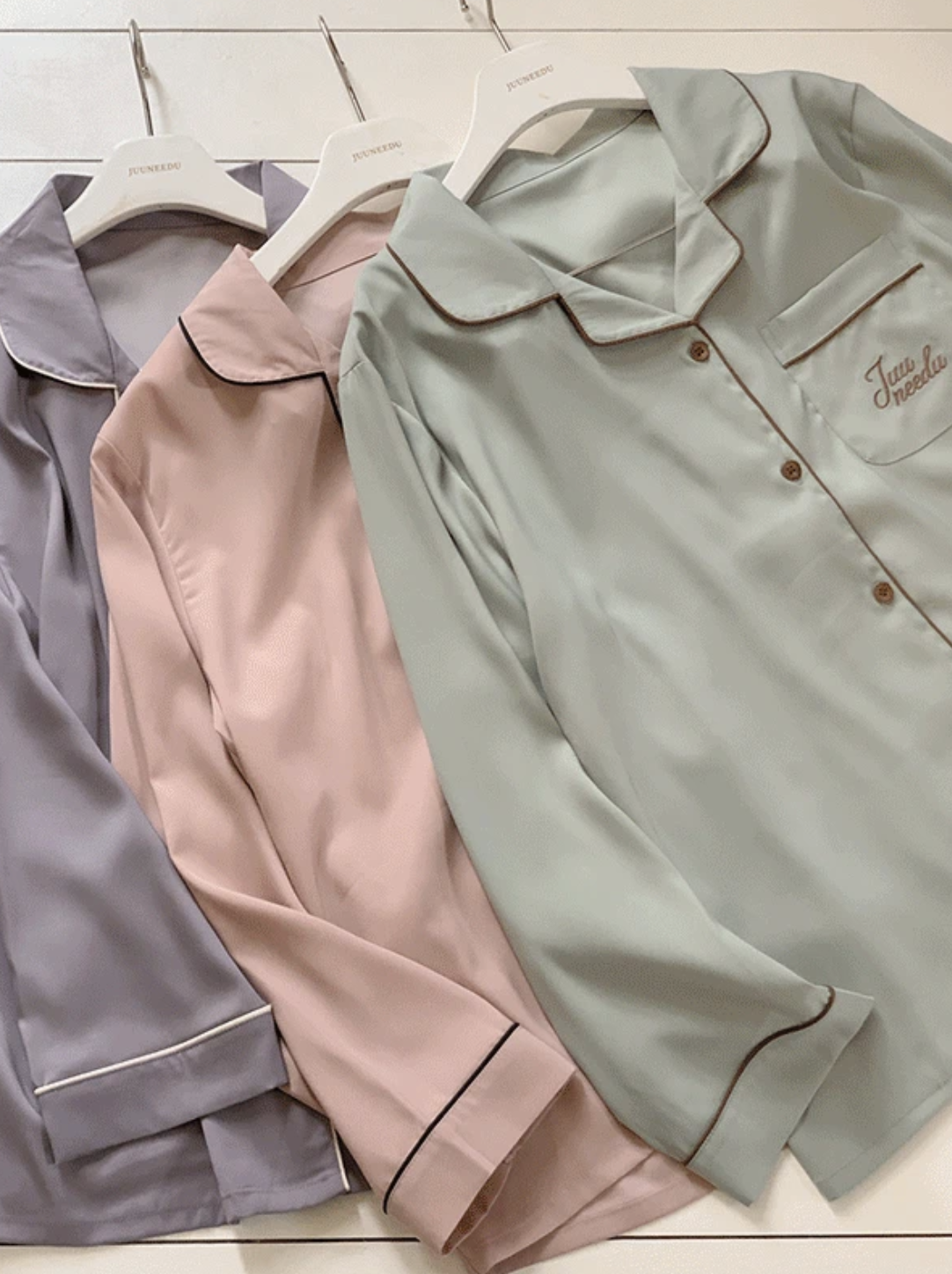 預訂｜Juuneedu Embroidery Pajamas Set (3 COLOR)