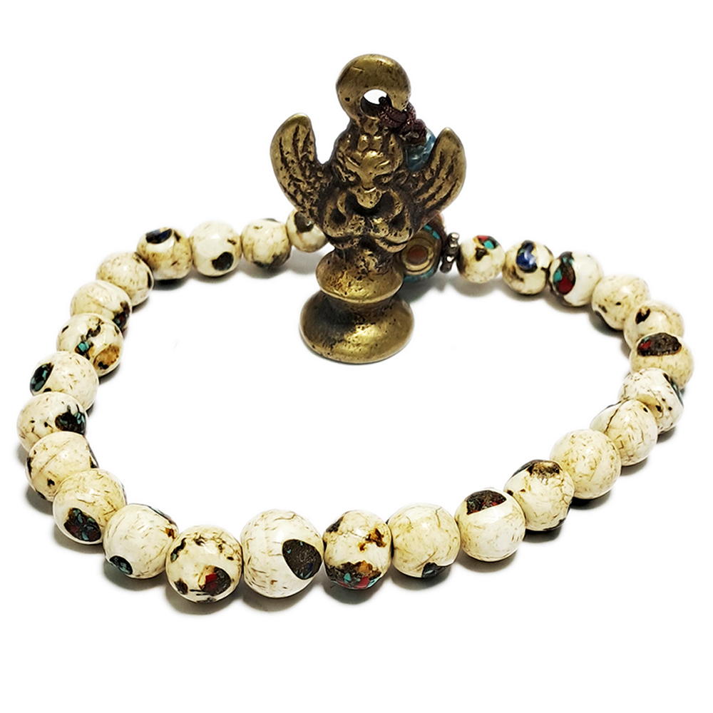 大鵬鳥藏密印&老硨磲提珠8mm【十方】126777