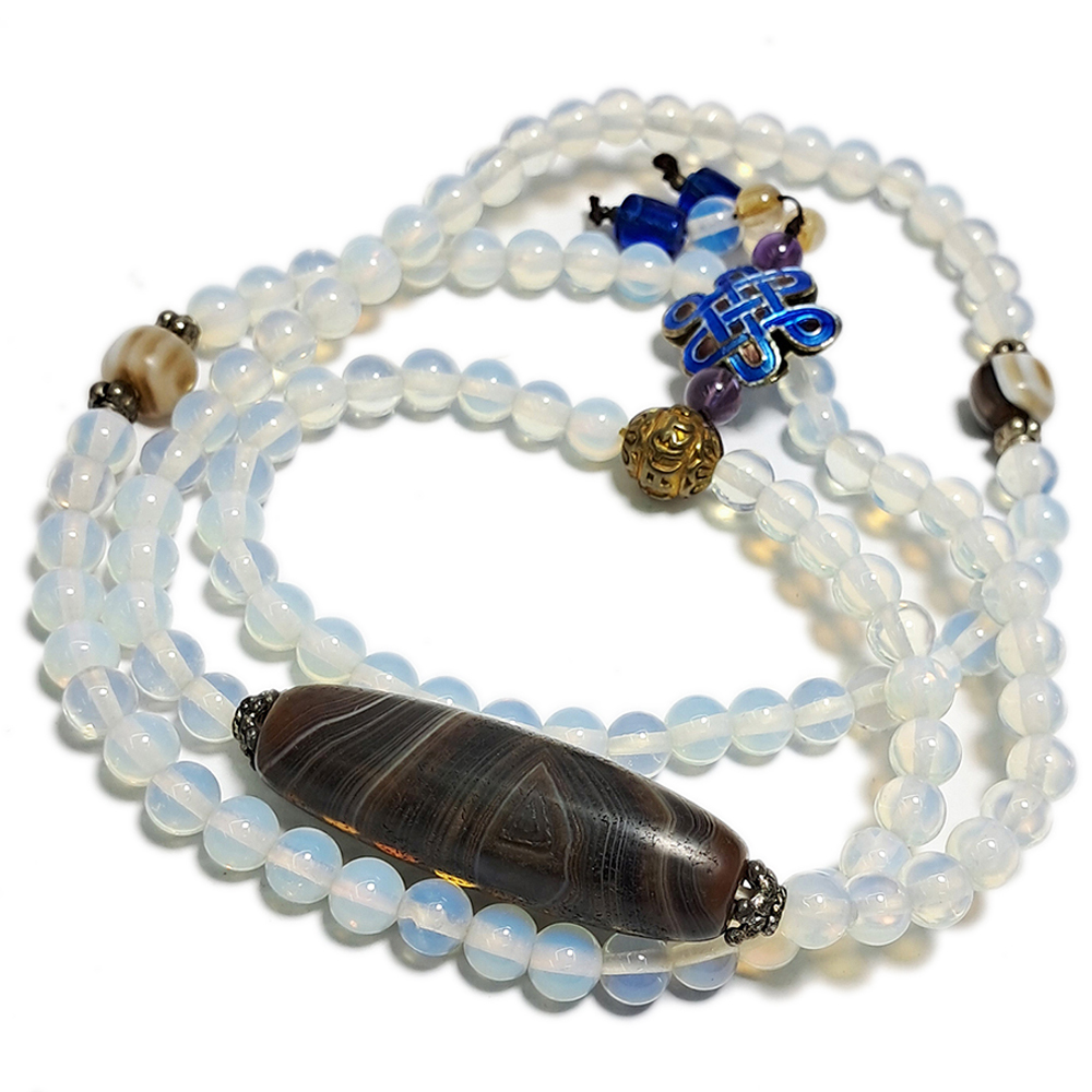 藥師天珠&白玉髓108念珠6mm【十方】129413