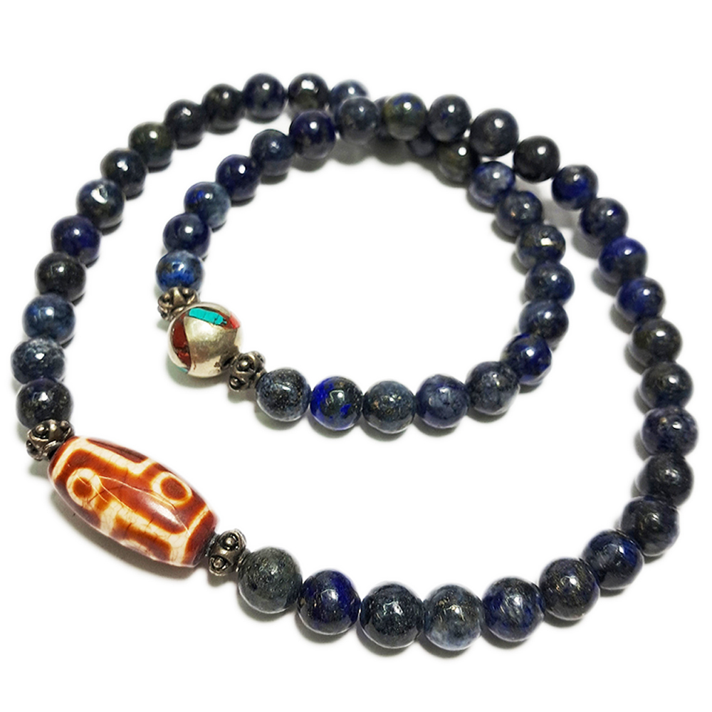 火供天珠+青金石54顆提珠8mm【十方】145289