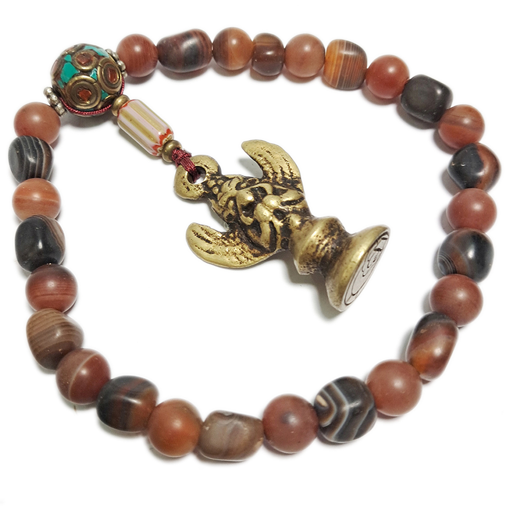 大鵬鳥藏密印&玉髓提珠8mm【十方】149738