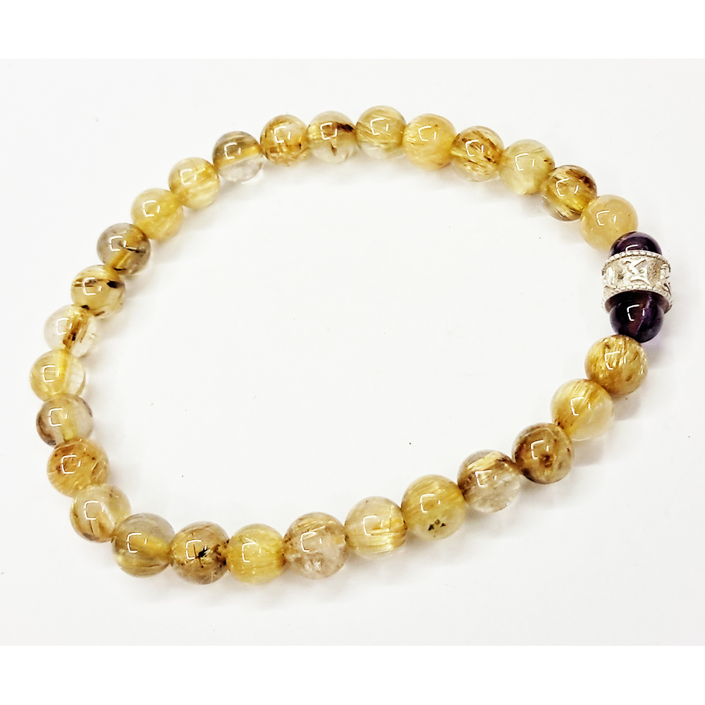 六字真言925銀管&頂級鈦晶手珠6mm【十方】150643