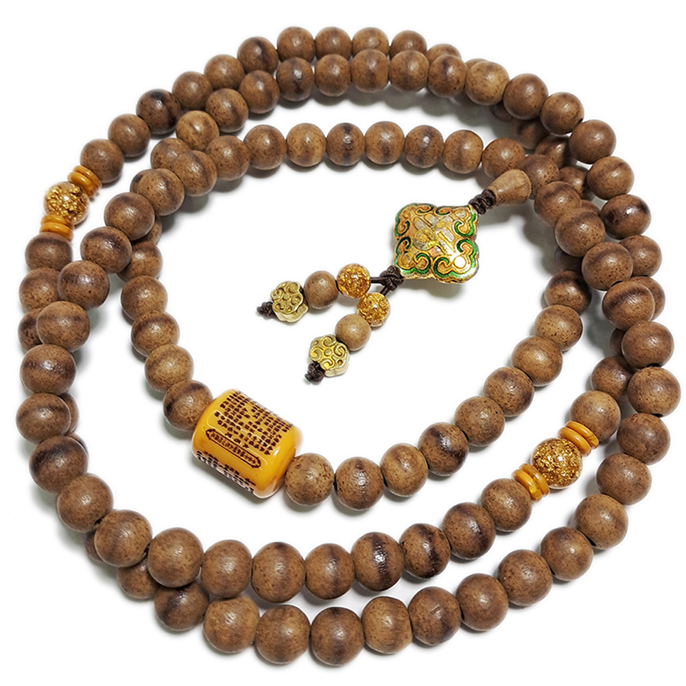 金吉祥+印尼沉香木108念珠8mm【十方】153581