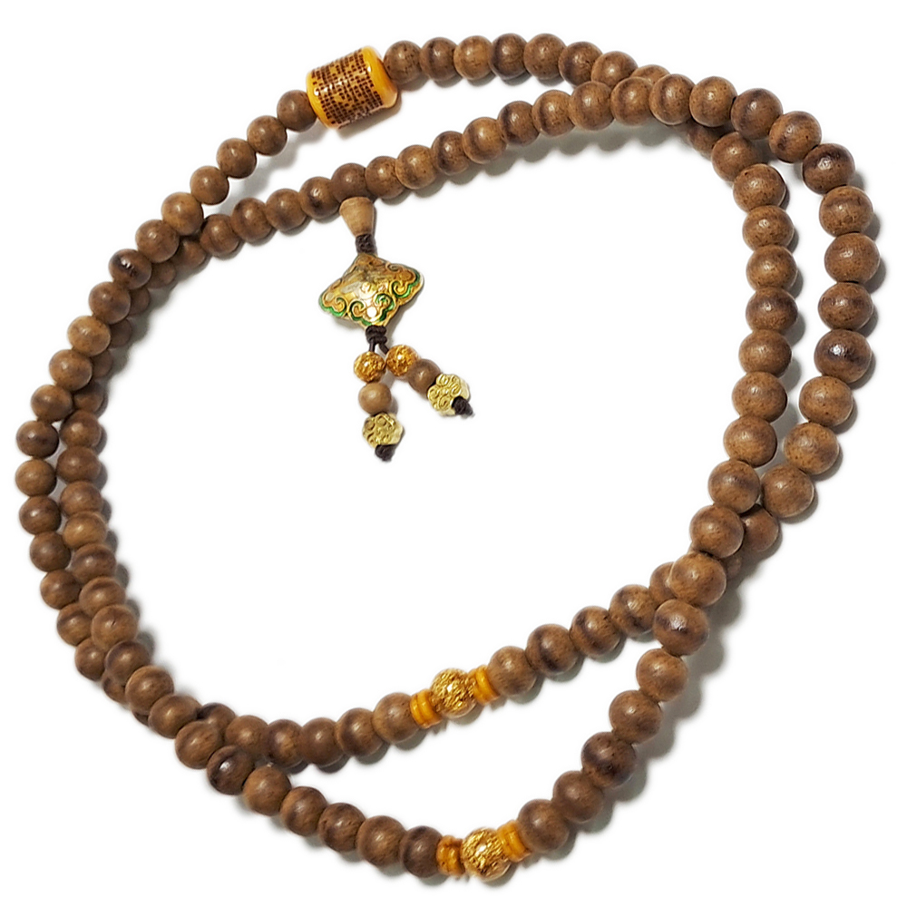 金吉祥+印尼沉香木108念珠8mm【十方】153581