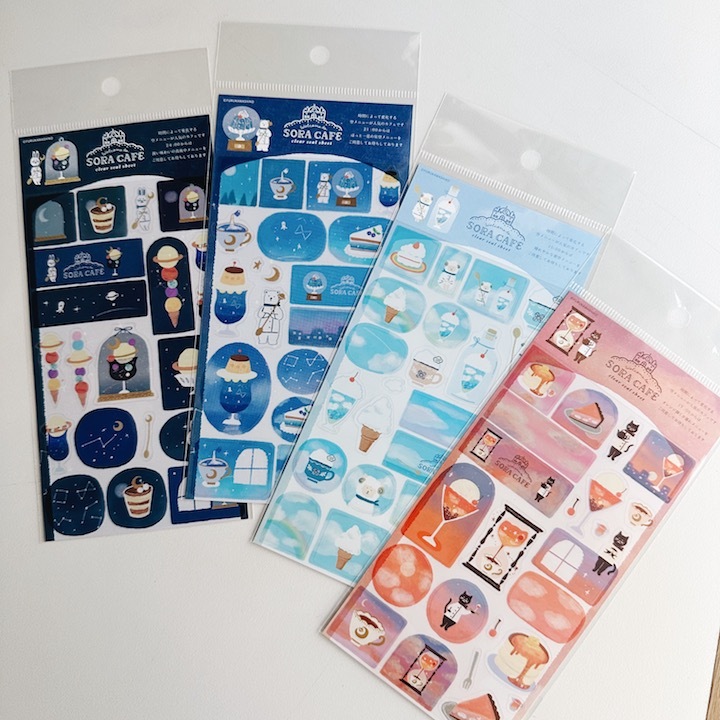 SORA CAFE系列 PET透明貼紙 ｜日本古川紙工