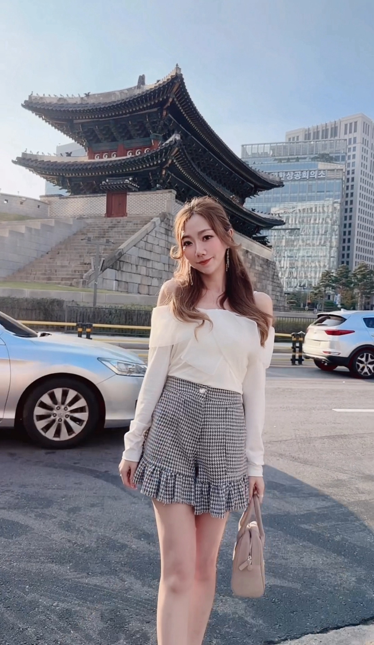 *BJ2 MADE SERIES* THE 50% WOOL HUNDSTOOTH RUFFLE SHORTS 2024