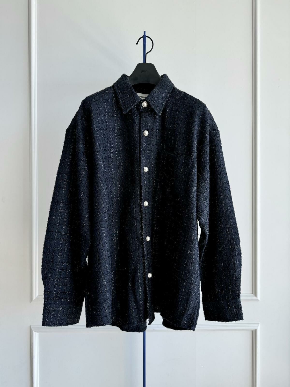 閃條暗紋長袖恤衫 MALENKII-096S