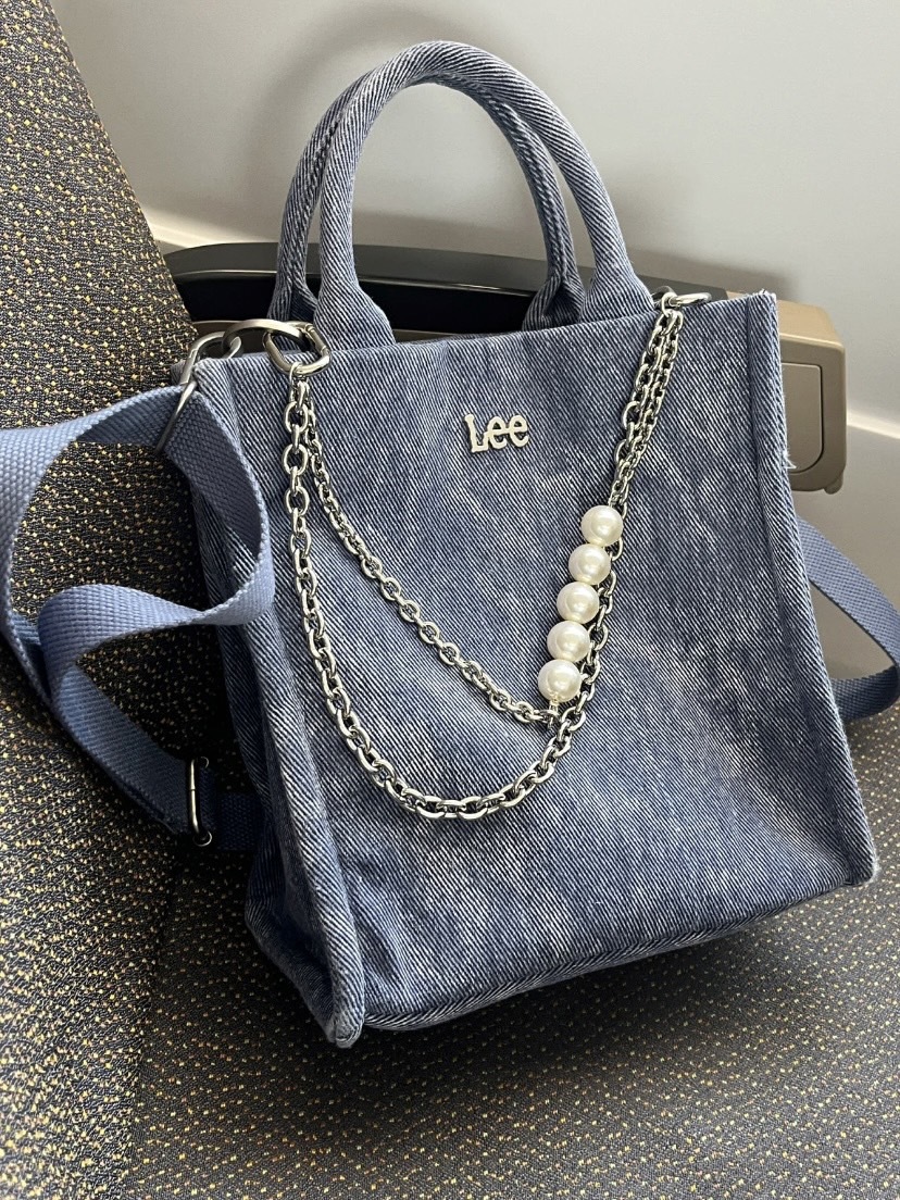 LEE 丹寧牛仔 單肩包斜跨包 中號