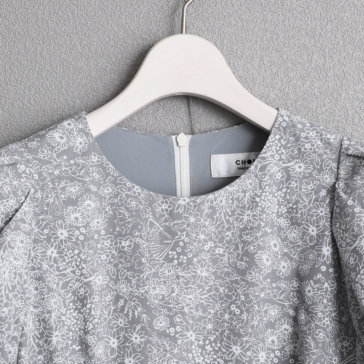 藝術印花設計款洋裝 / 灰色