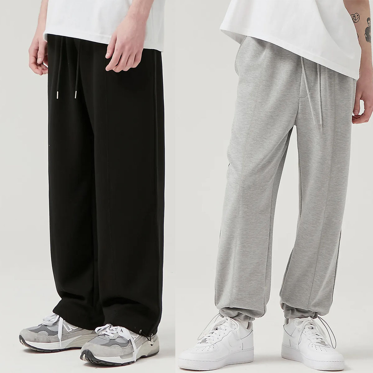 【OWN】ANOLORCODE 厚磅 保暖 棉褲 寬褲 縮口 鬆緊 不分男女 灰色 黑色 寶藏款