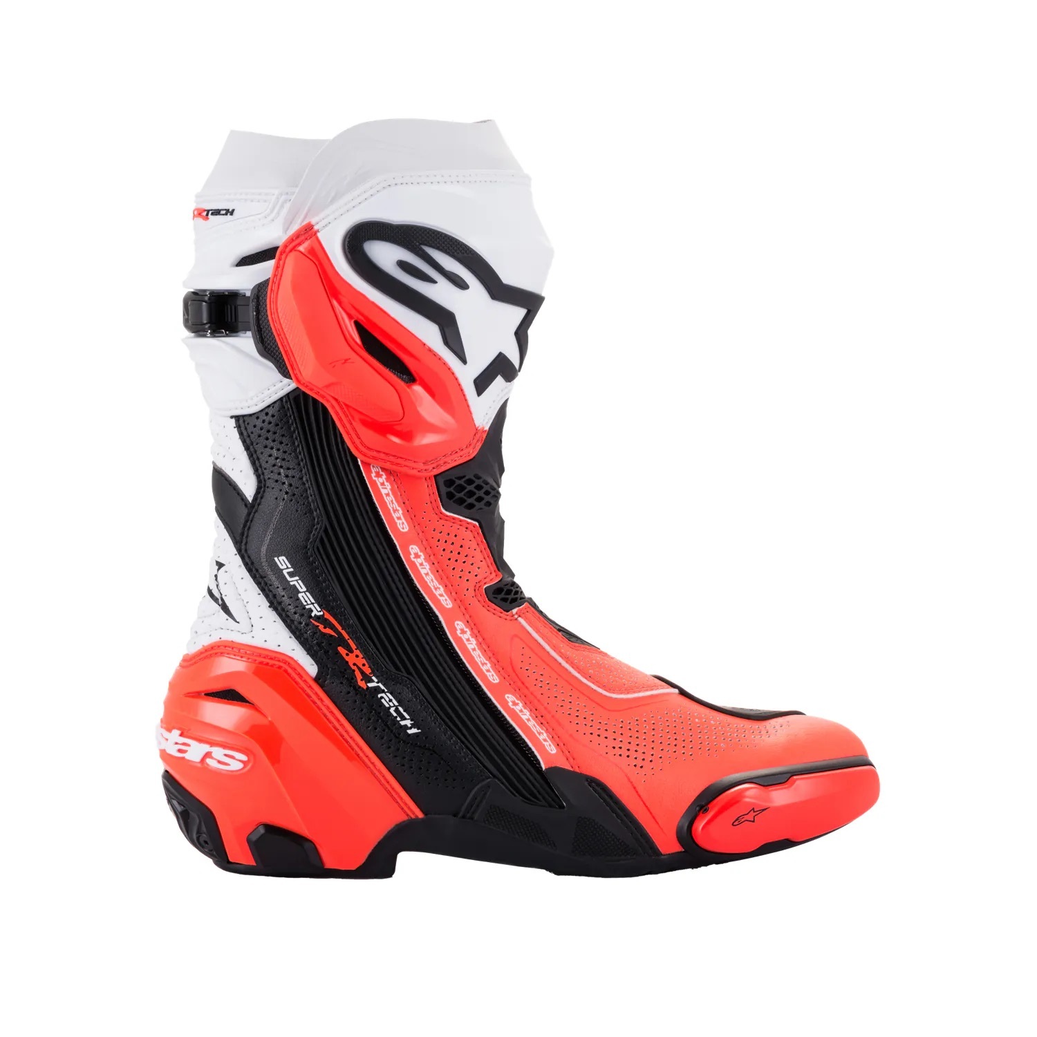 ALPINESTARS Supertech R Vented 黑白螢紅 高筒 頂級 競技 車靴 A星