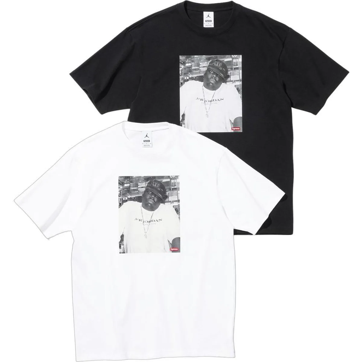 -(B3c05)-SUPREME X JORDAN MR.BIGGIE S/S TOP PHOTO T 聯名 聲名狼籍先生 白/黑 -HJ8385 100(白)010(黑)