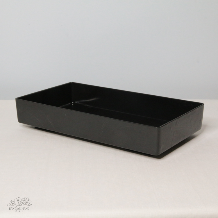塑膠花器 大長方 黑