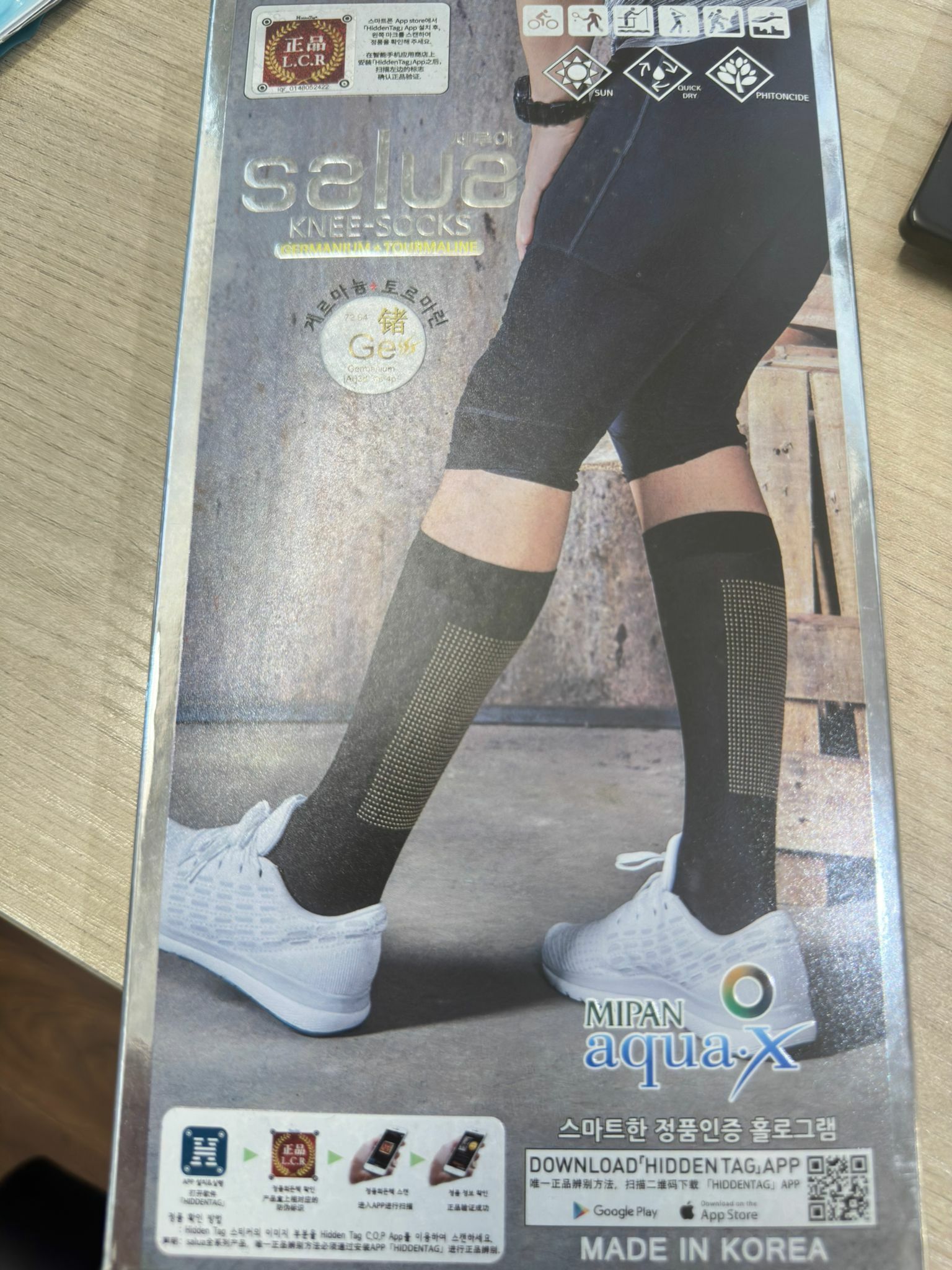 WSBC0197 Salua 專利鍺元素冰絲涼感健康半筒襪 (現貨A6)