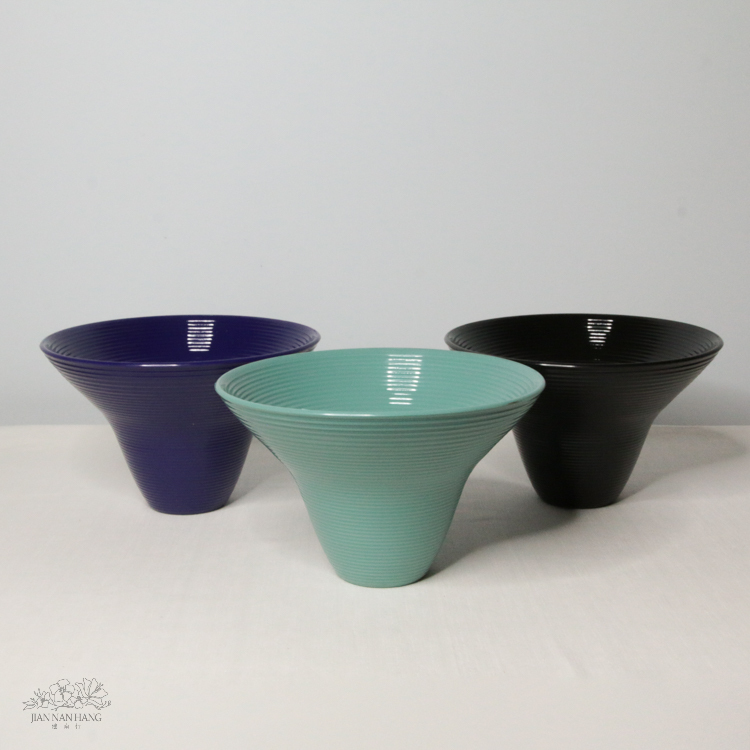 塑膠花器 螺紋花器 3色