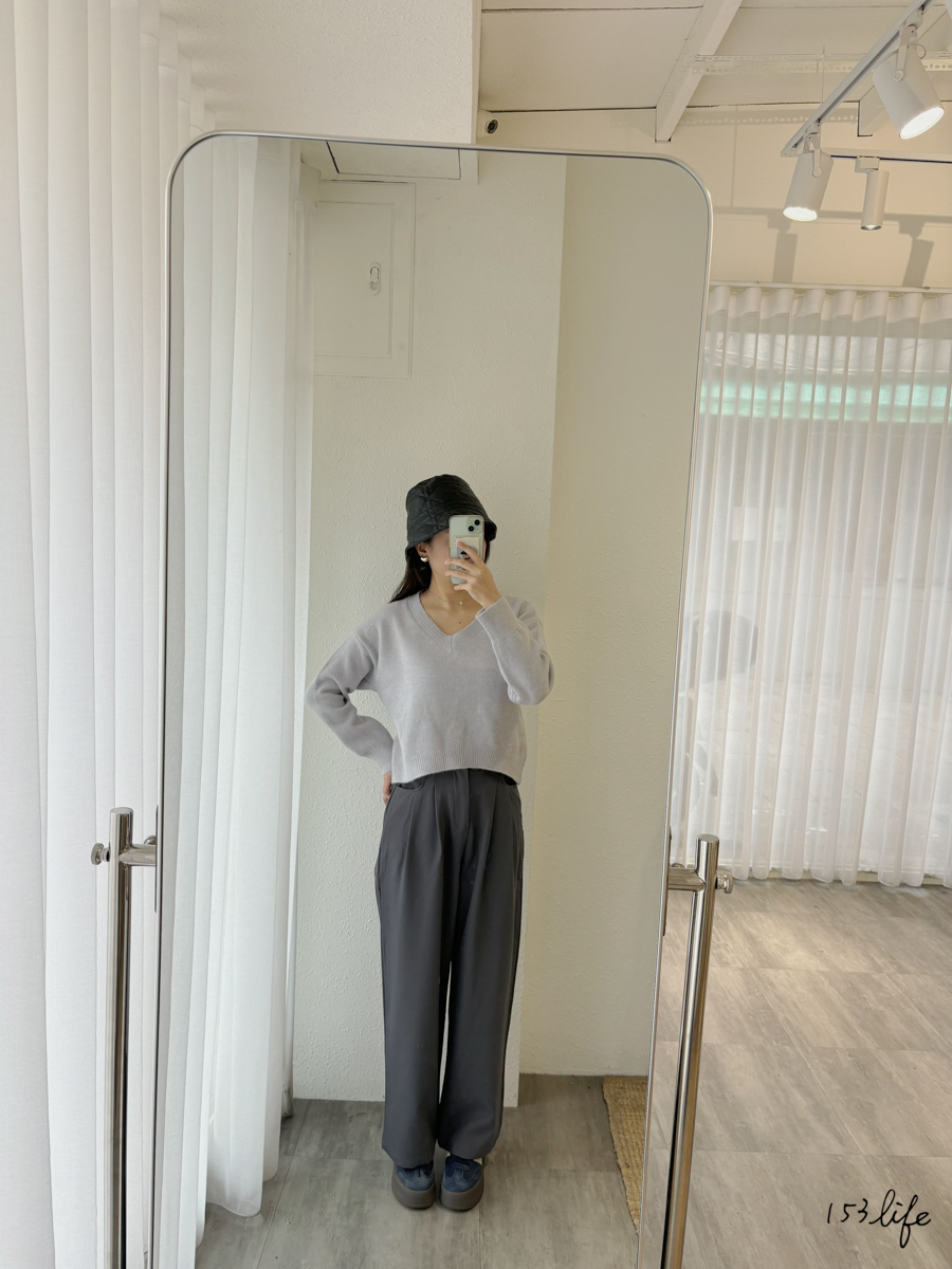 |現貨|小個子秋季修身垂墜感休閒寬褲(S-2XL)