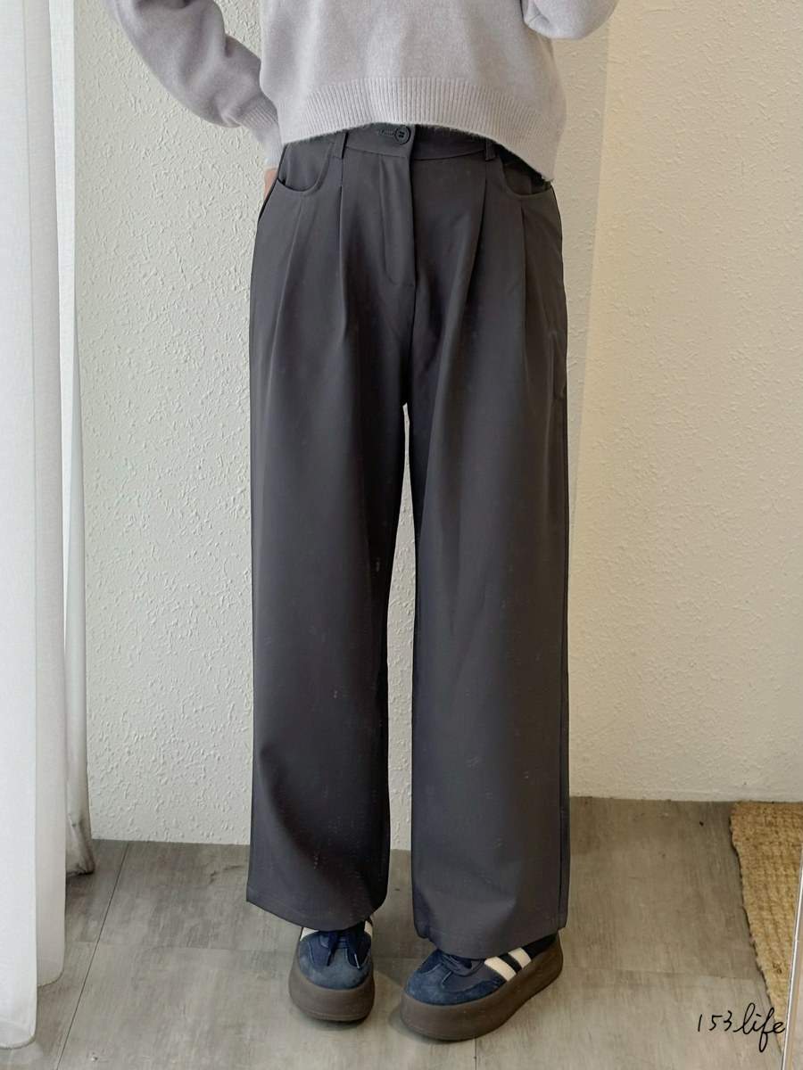 |現貨|小個子秋季修身垂墜感休閒寬褲(S-2XL)