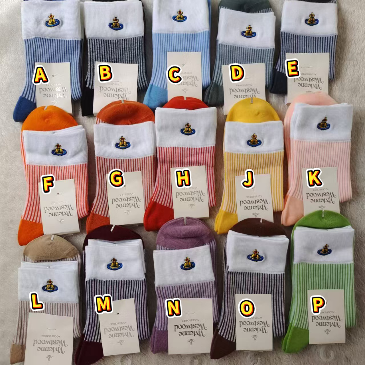 Vivienne Westwood 文青經典款短襪❤️ (1套5對⭕️落單備註款式)-2203266