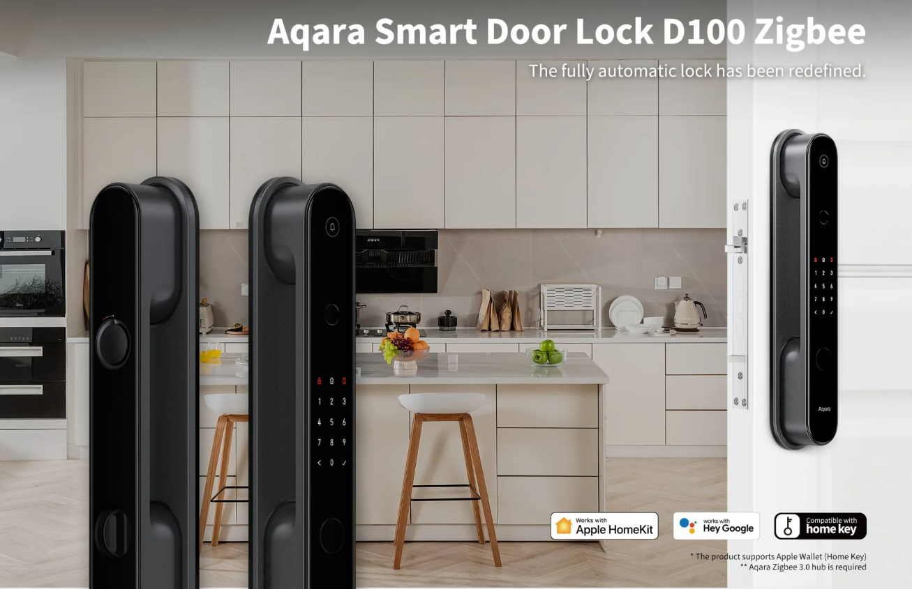Aqara D100 Zigbee Apple HomeKit 智慧門鎖(連基本安裝)