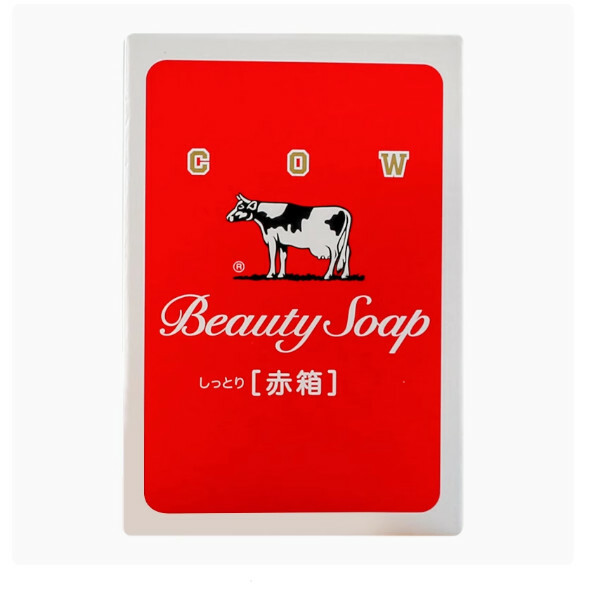 COW--牛乳石堿牛奶沐浴香皂潔面洗澡肥皂【紅色滋潤型】90gx1塊