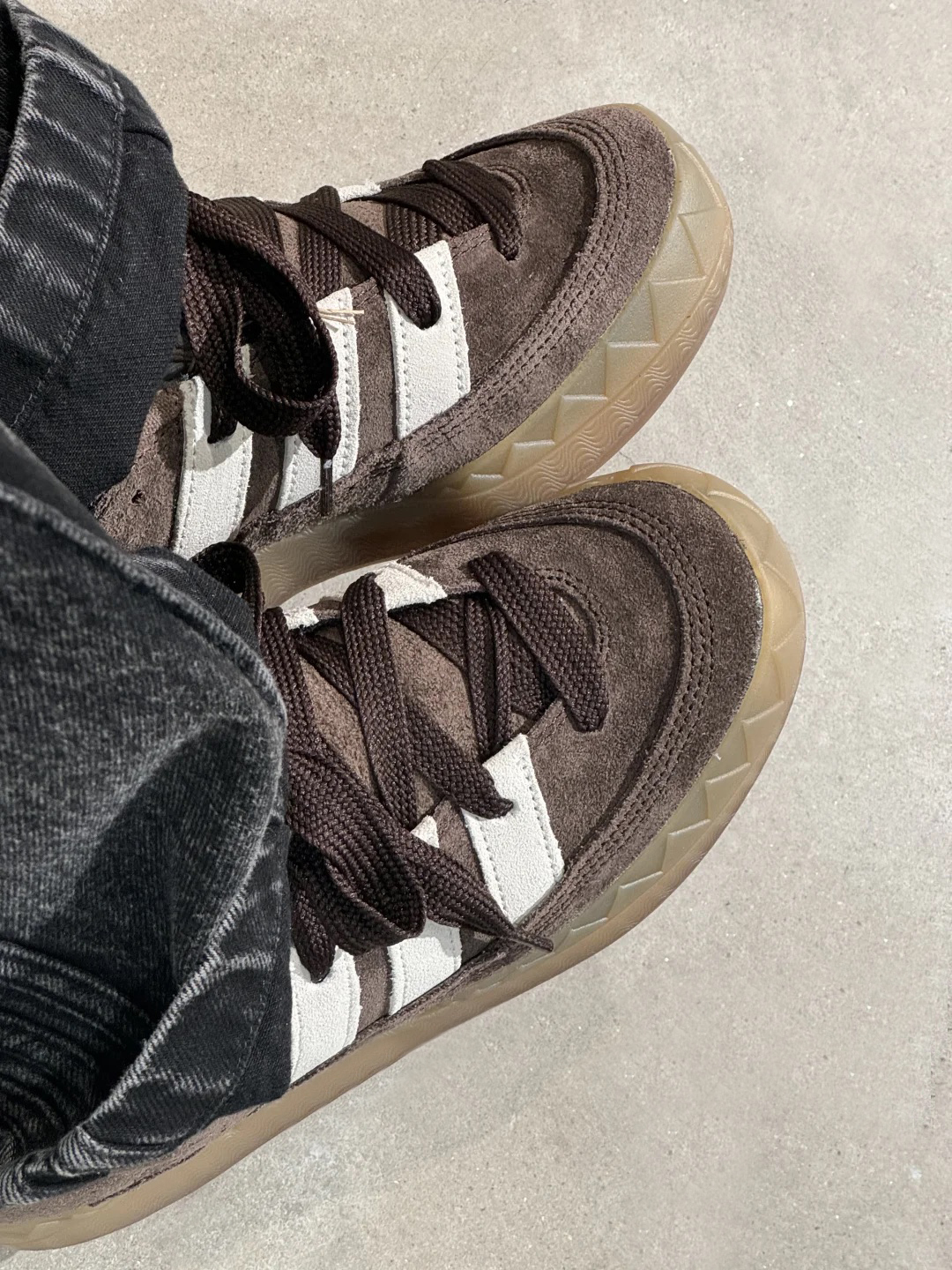 ADIDAS ADIMATIC 鯊魚鞋 麵包鞋 胖胖鞋 奶油巧克力 咖啡色 卡其色 焦糖底 男鞋 ID3947 / 調貨