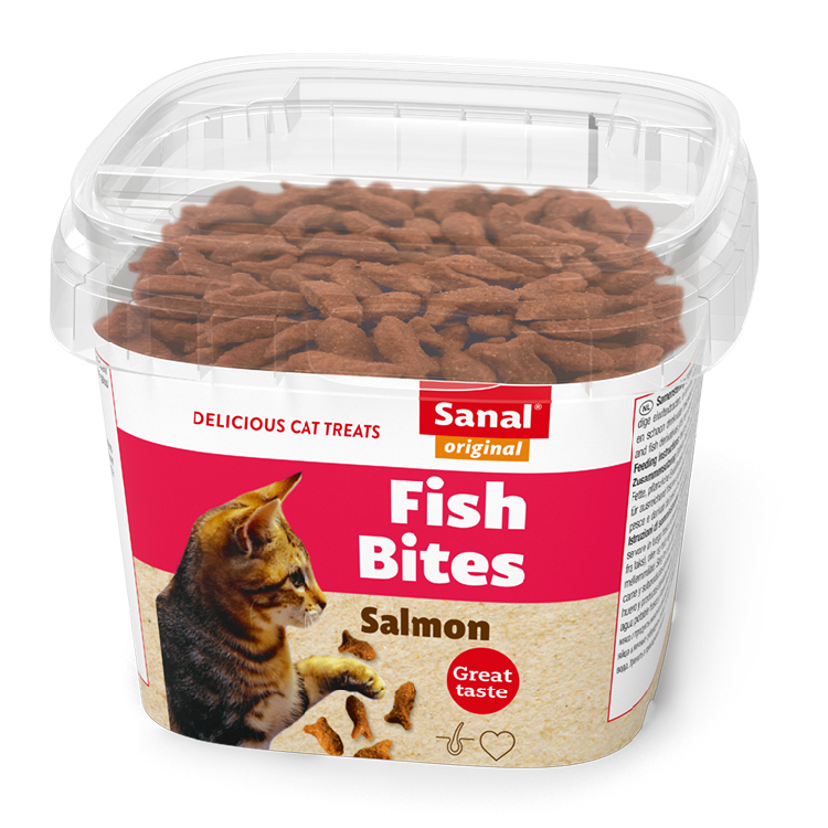 荷蘭 Sanal｜Fish Bites 魚味香脆粒杯 75g