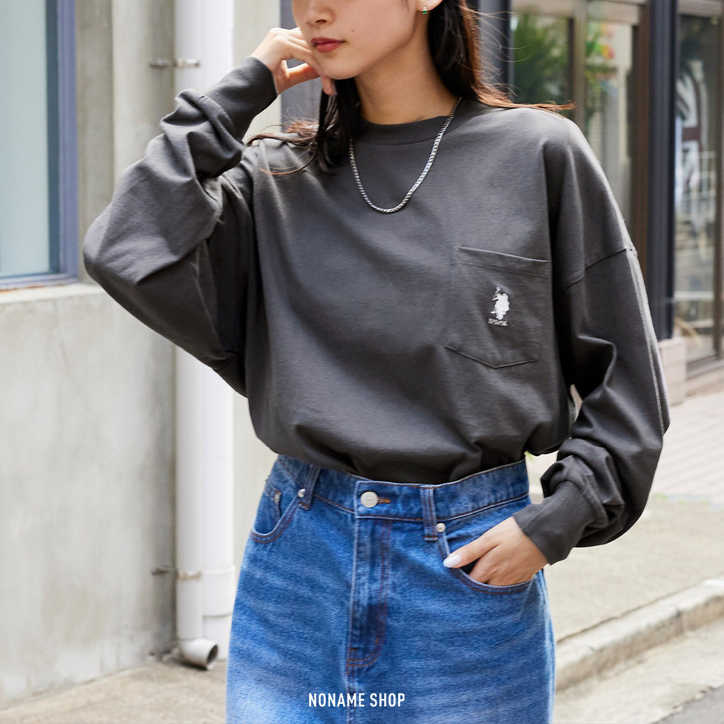 U.S. POLO ASSN 刺繡 口袋 圓領 長T 14色 (男/女款)