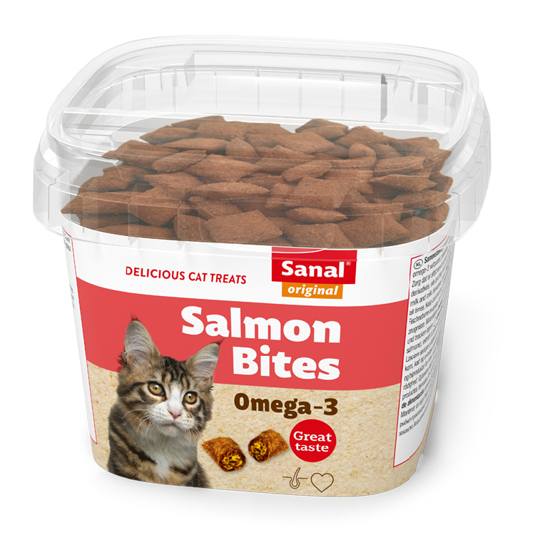 荷蘭 Sanal｜Salmon Bites 三文魚香脆粒杯 75g