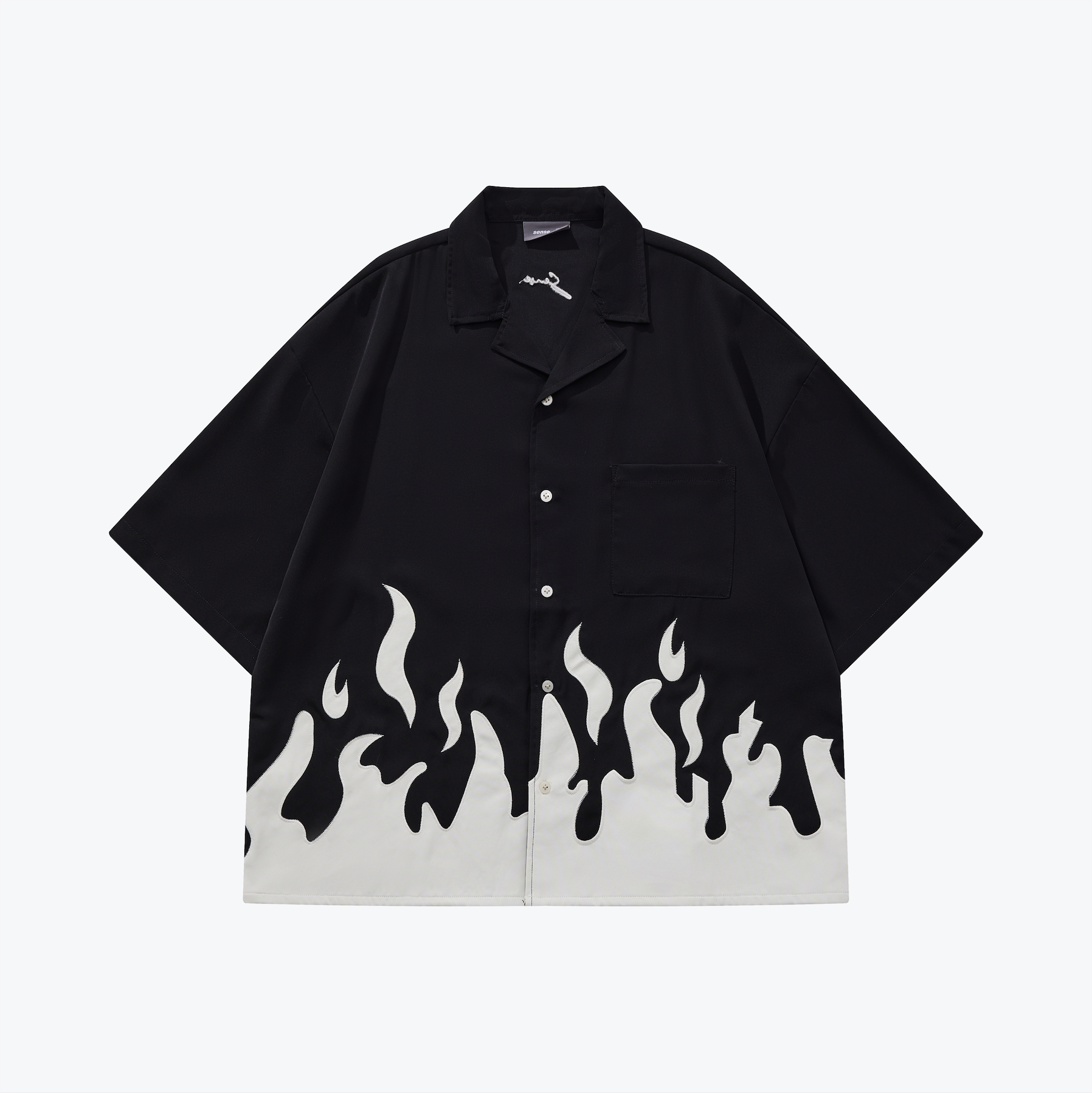 SENSE Flame Patch Collar Shirt