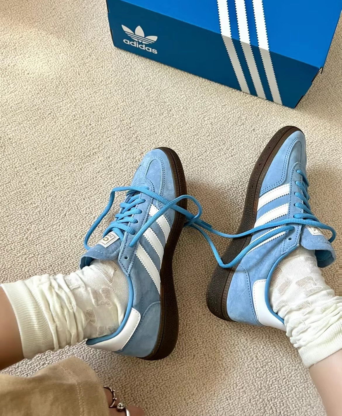 【逢甲FUZZY】Adidas Originals Handball Spezial 淺藍 天空藍 焦糖 麂皮 BD7632