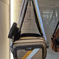 [S] MICHAEL KORS 37F4LRVC0L RIVINGTON DBL ZIP CAM BAG W POUCH,GOLDEN ROD, 197853054035 (SMK1054)