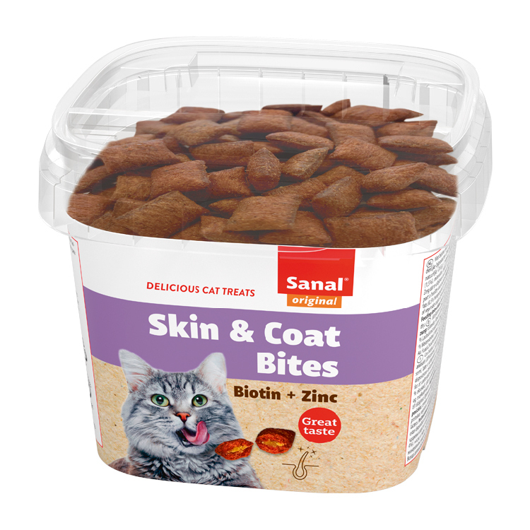 荷蘭 Sanal｜Skin & Coat Bites 亮麗美毛香脆粒杯 75g