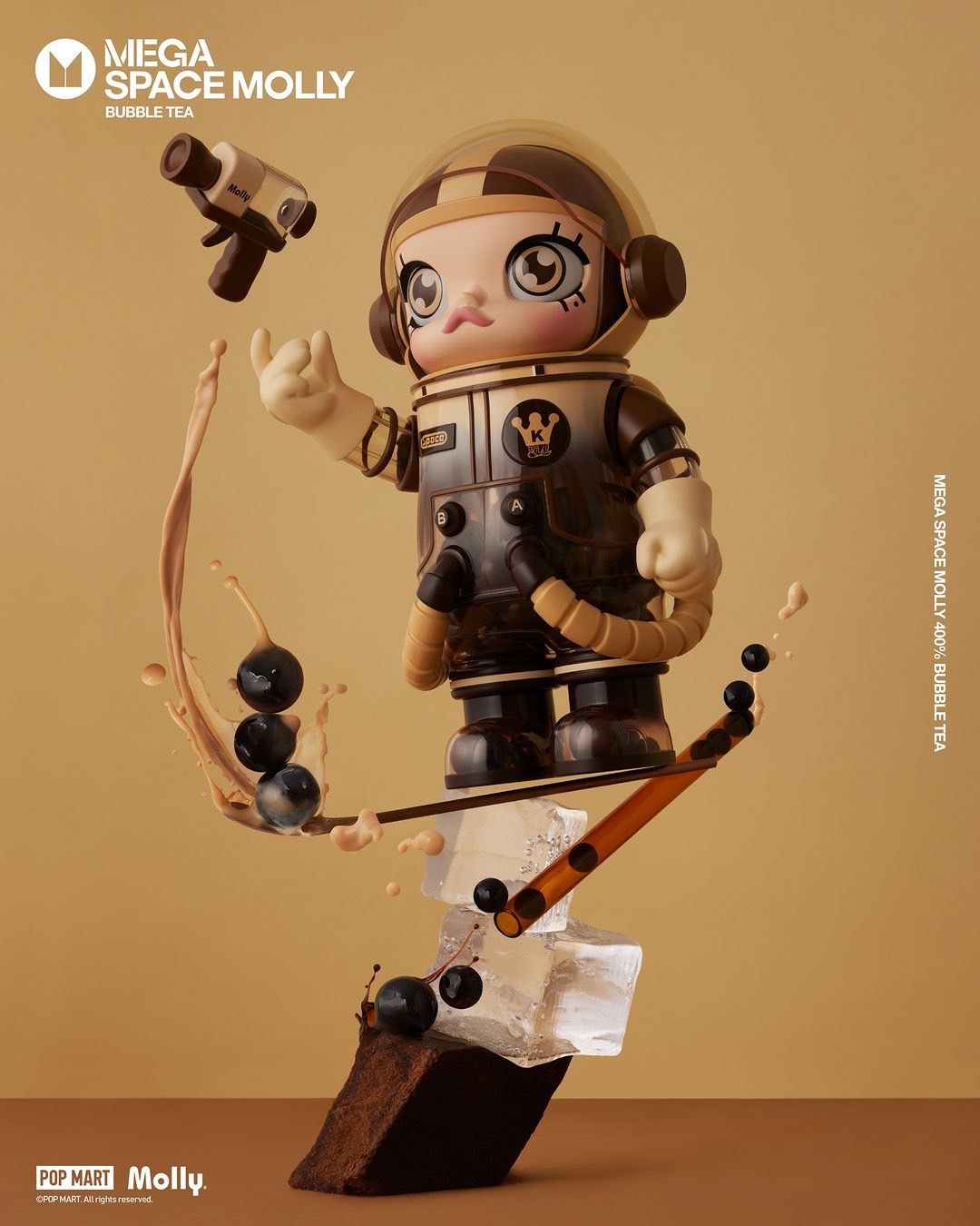 <臺灣限定發售🇹🇼>POPMART 泡泡瑪特 SPACE MOLLY 珍珠奶茶 400%🧋