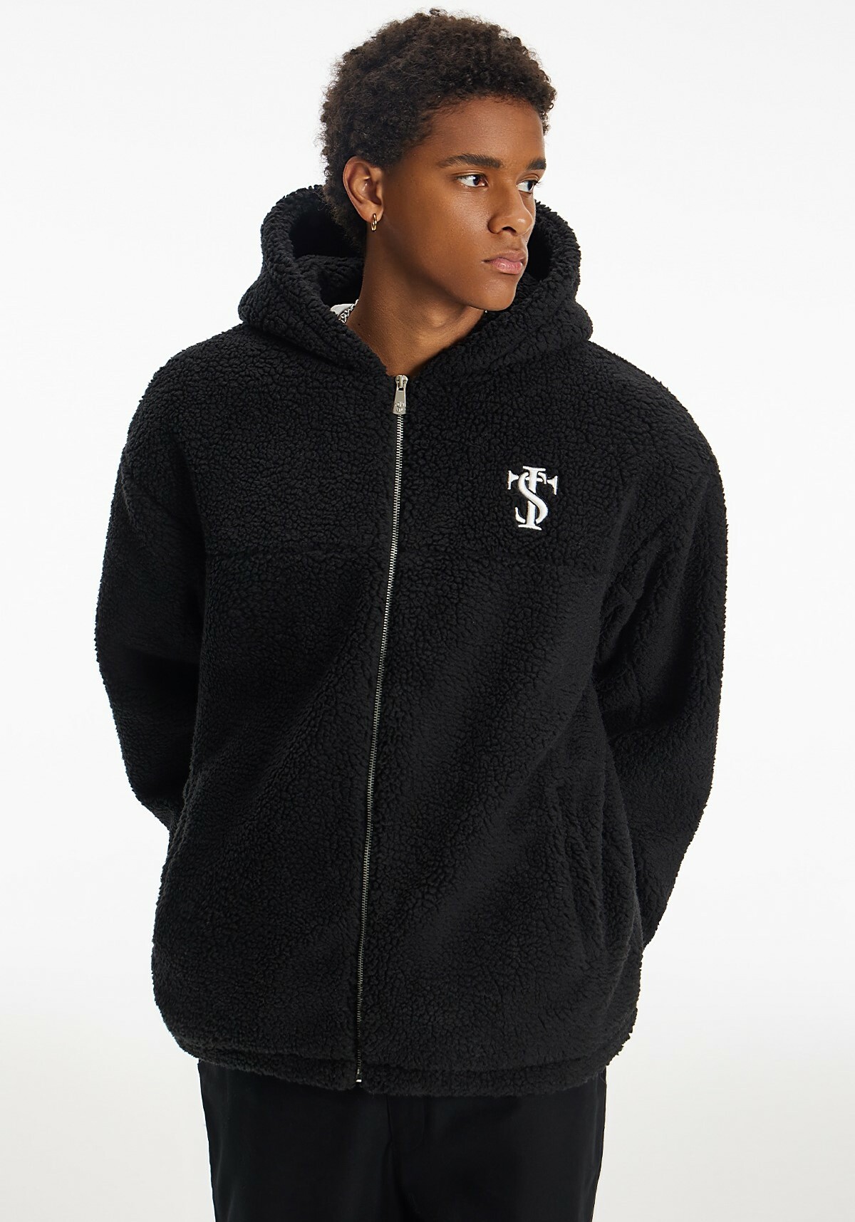 STK SmallTownKid ASEN同款 似羊羔绒 連帽毛毛外套