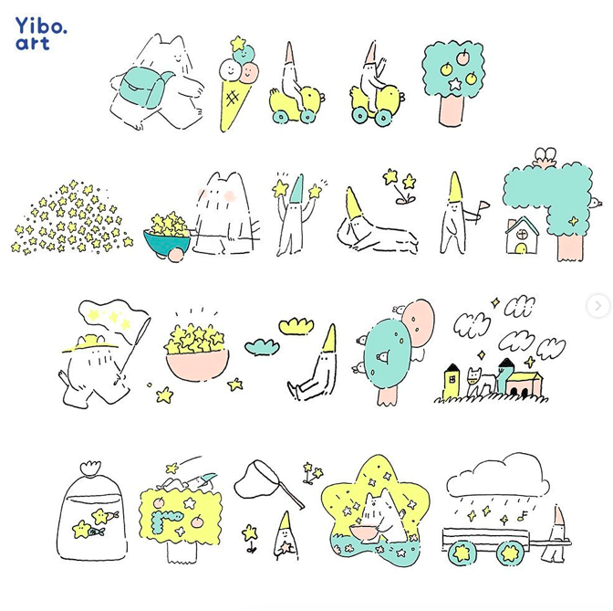 Yibo｜星星變奏曲 PET膠帶