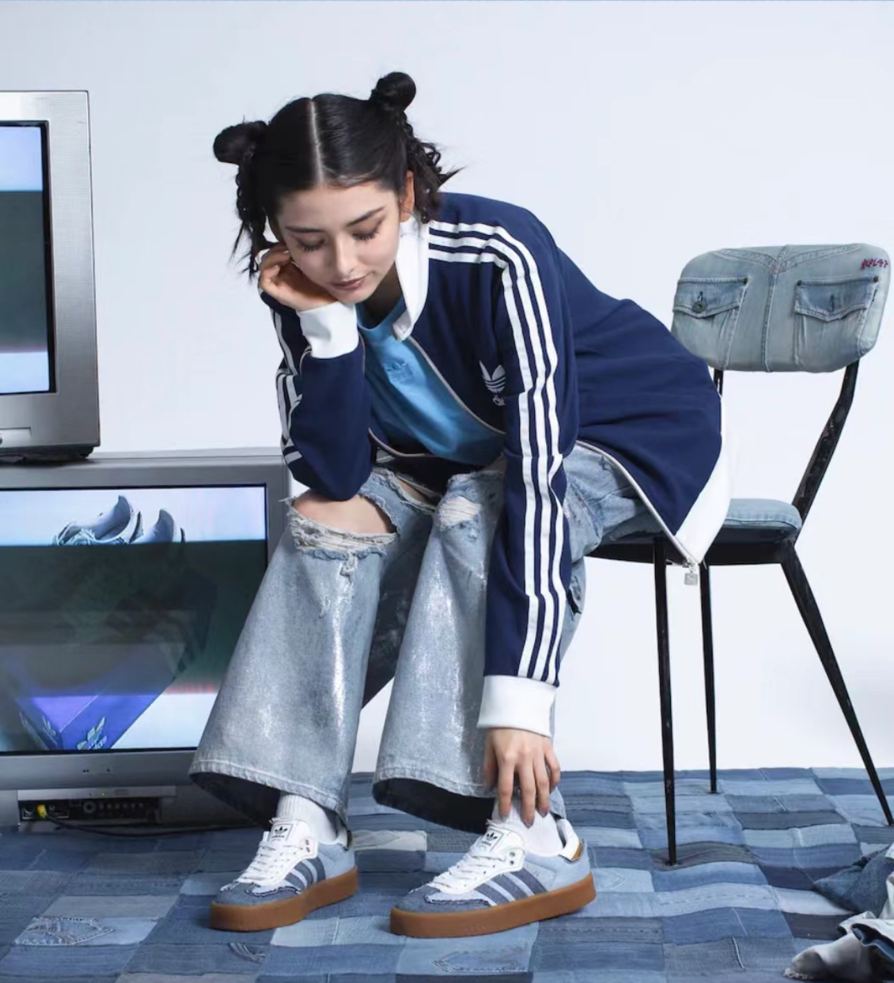 ADIDAS SAMBAE W "STACKED DENIM" 丹寧牛仔 (II0001)