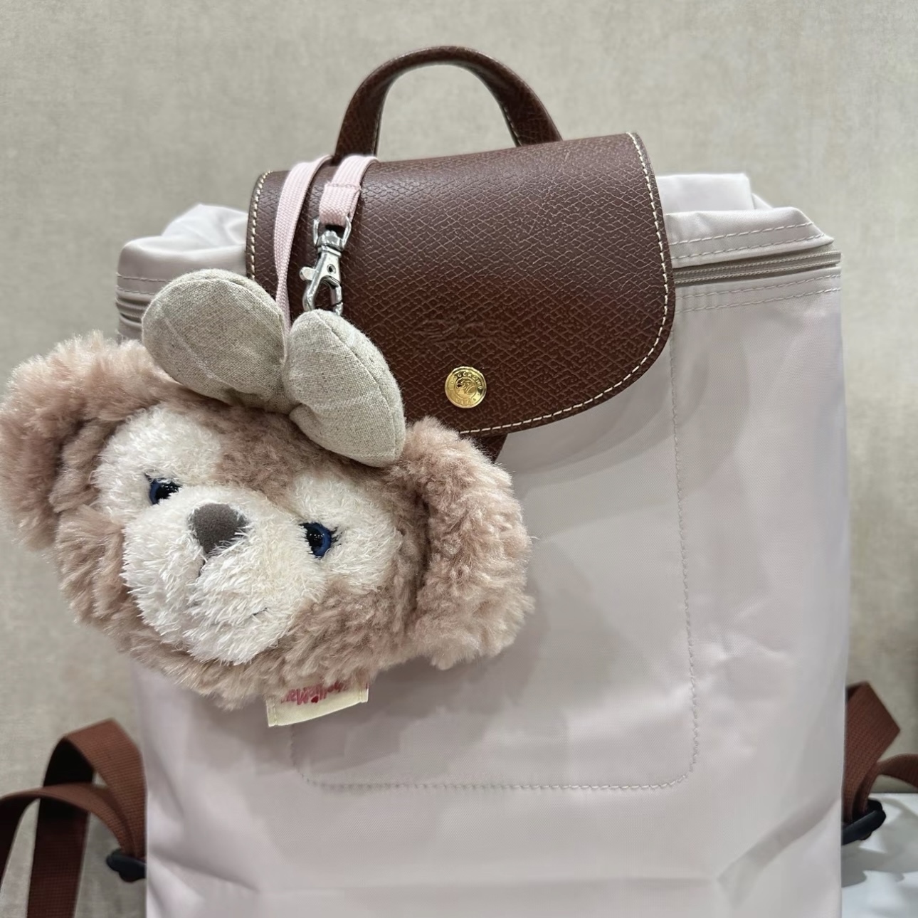 DISNEY迪士尼 雪莉玫 毛絨隨身鏡吊飾 掛件 周邊